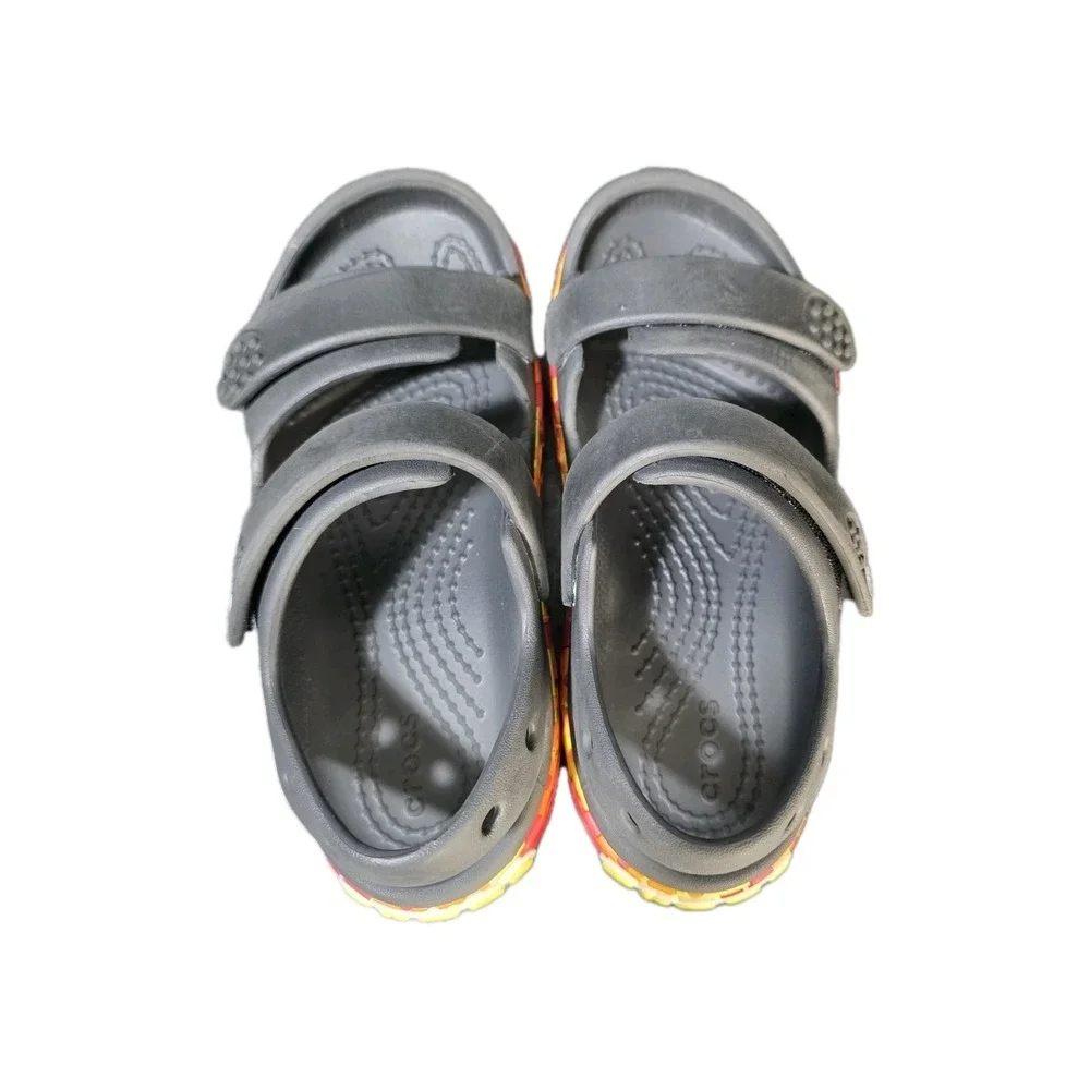 Crocs Crocband Cruiser Sandals Kids Size 12 Fire Flames Soles ***SEE DESCRIPTION